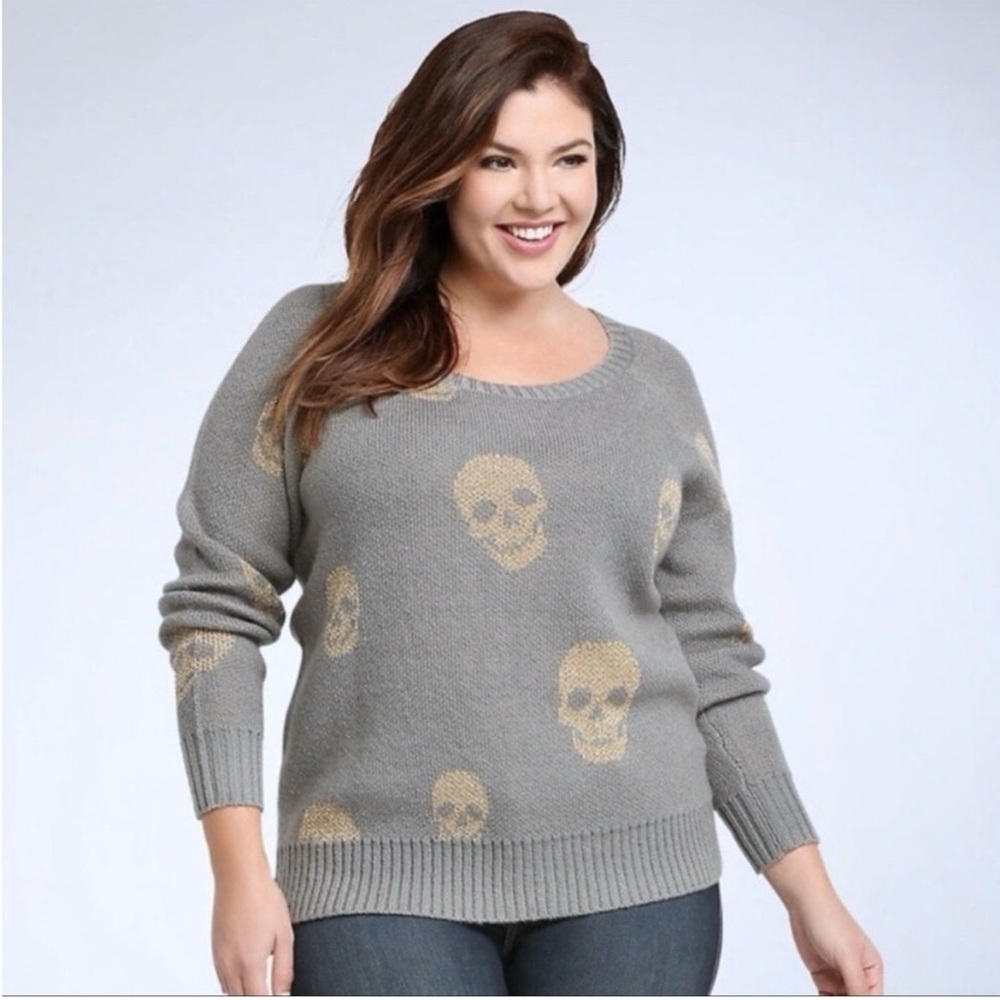 Torrid Sparkly Skull Sweater